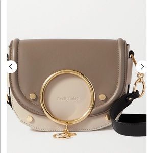 See by Chloe Mara bag: Motty grey & cream leather